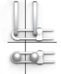 Baby Proofing Cabinet Locks 20 Pack - Adjustable U Shaped Safety