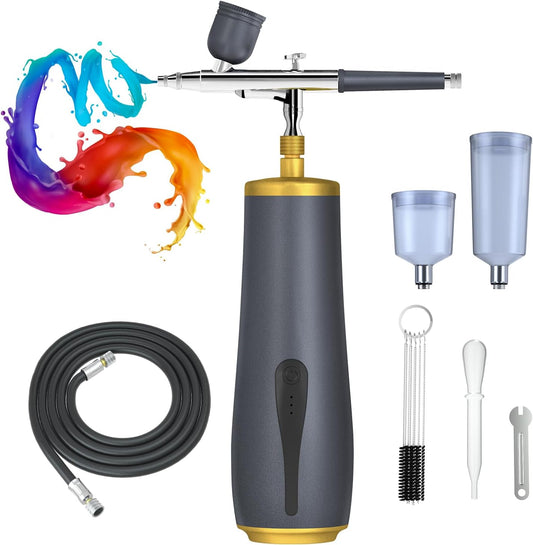 Portable Cordless Airbrush Kit - High Pressure for Precision Painting