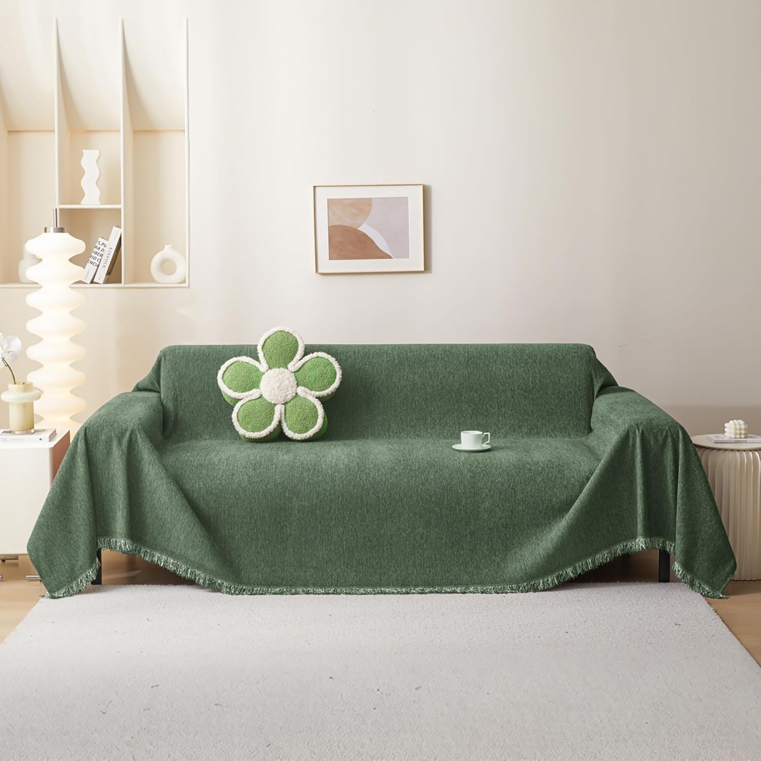 MEETSKY Chenille Sectional Couch Covers for 3 Cushion Sofa