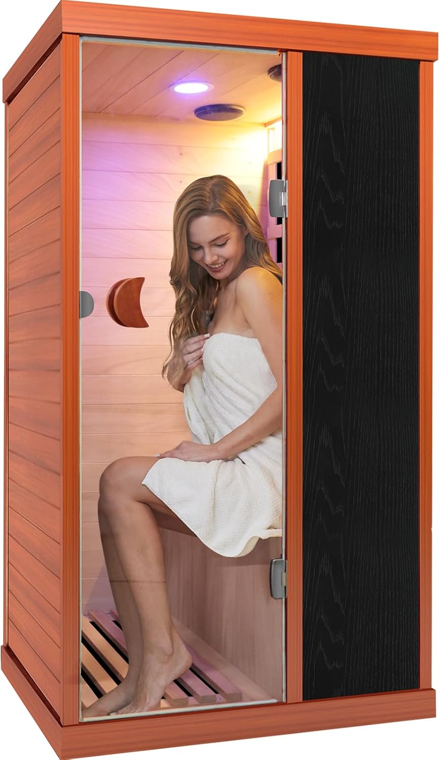 Far Infrared Sauna 800W Indoor Home Sauna with Control Panel