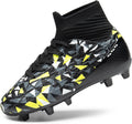 DREAM PAIRS Boys Football Cleats for Youth High Top Soccer