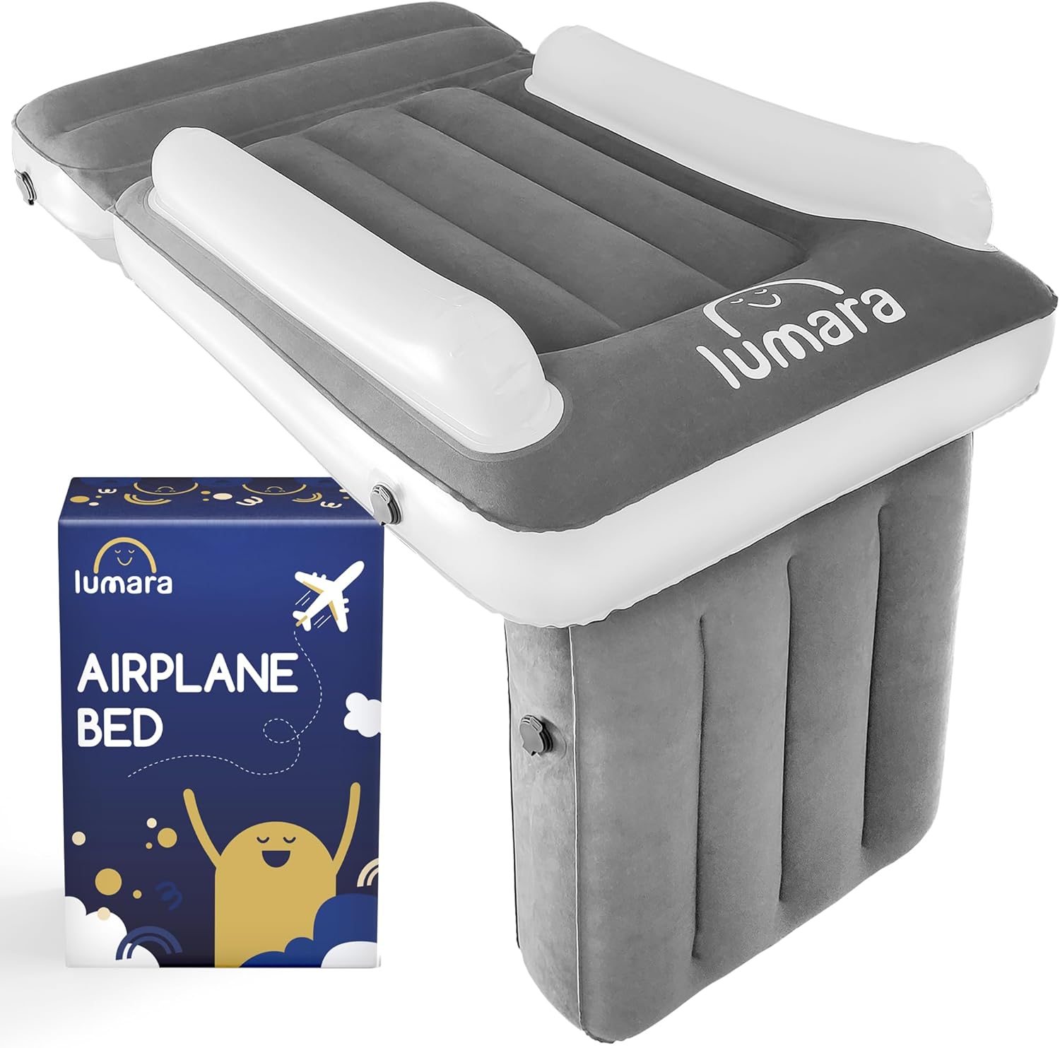 LUMARA Toddler Airplane Bed - Inflatable Travel Mattress for Kids