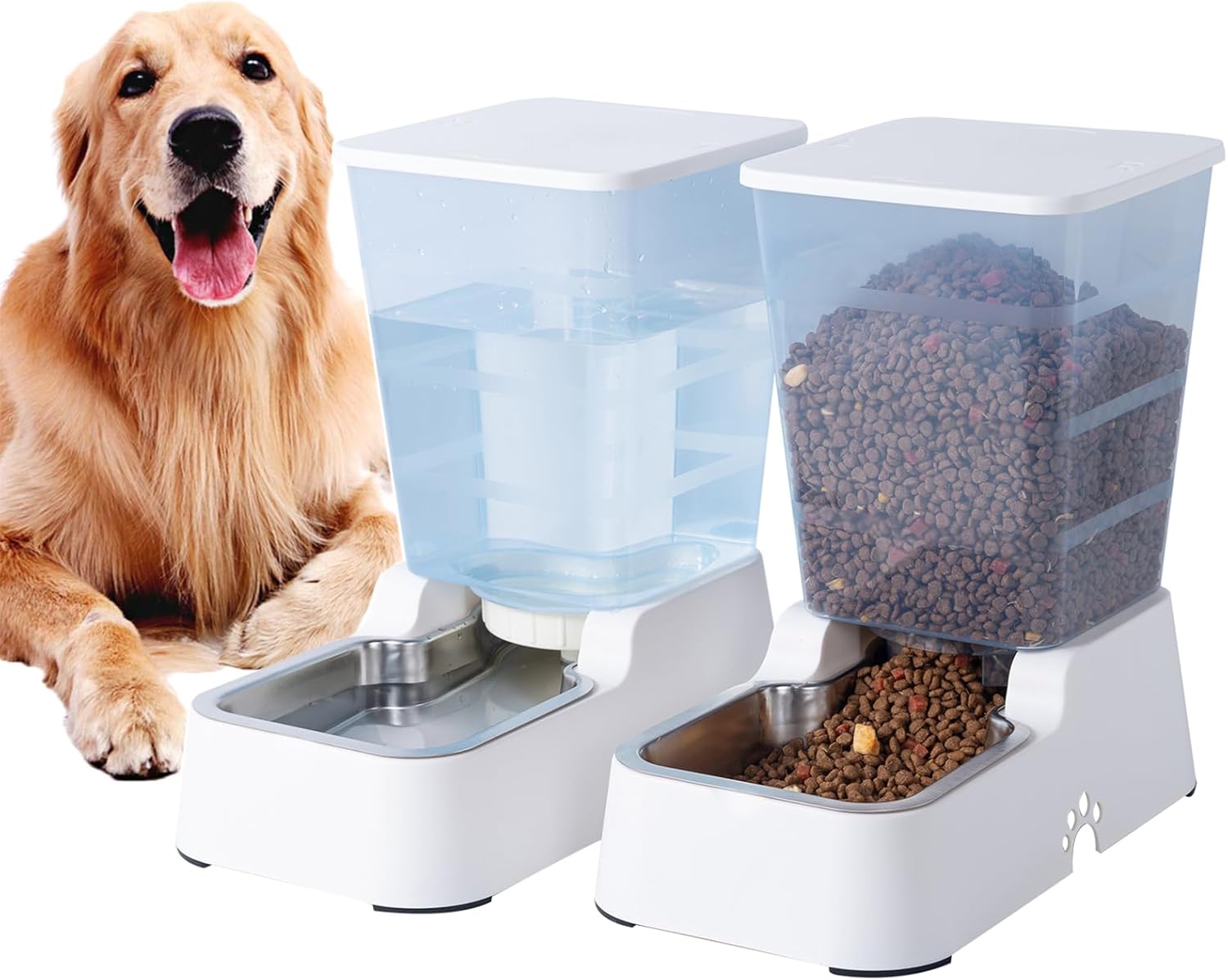 Meikuler Pets Auto Feeder 5.2L for Dogs and Cats - Convenient Set
