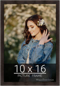 wallsthatspeak 10x16 Espresso Brown Picture Frame for Puzzles Posters