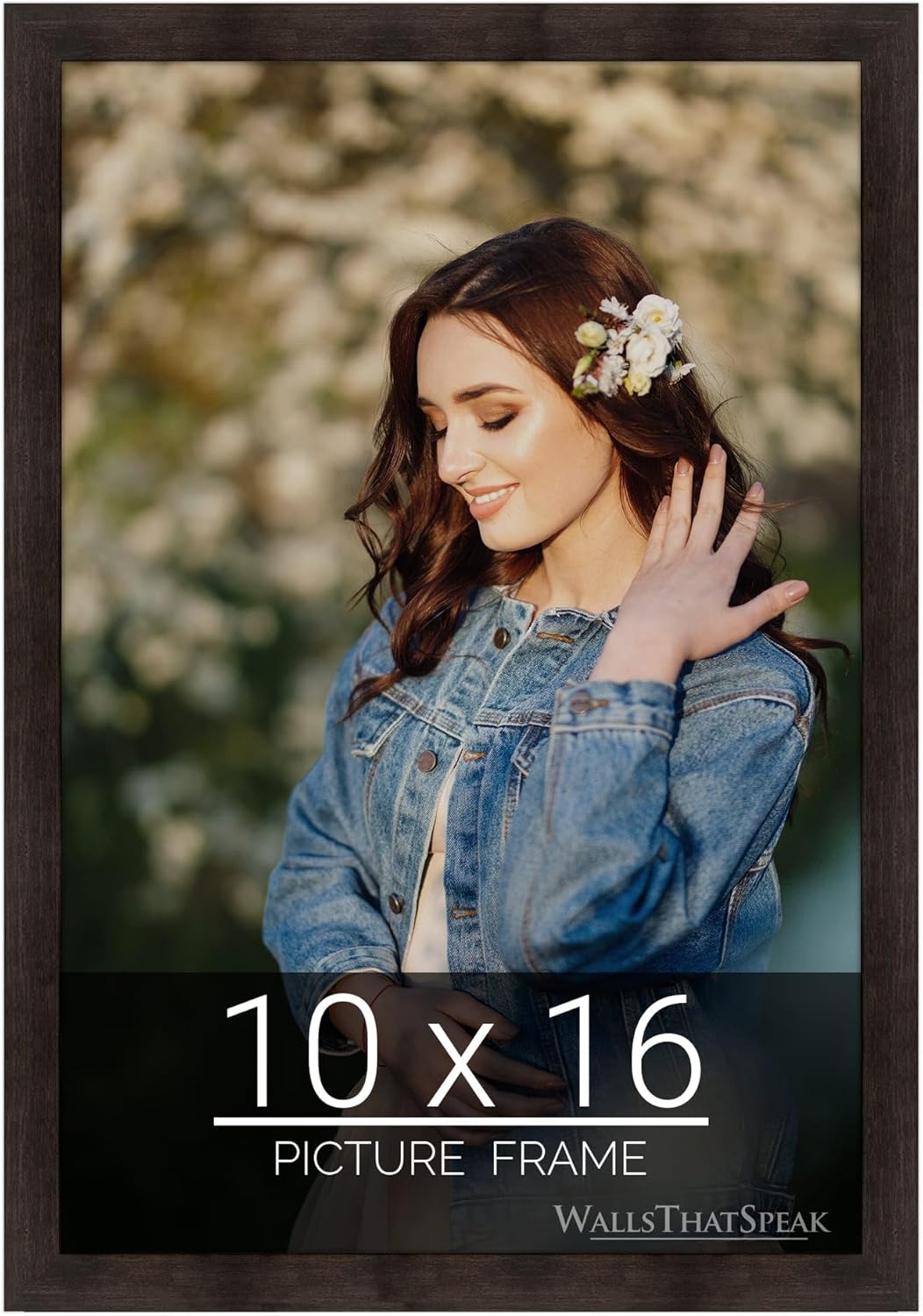 10x16 Espresso Brown Picture Frame for Puzzles and Artwork