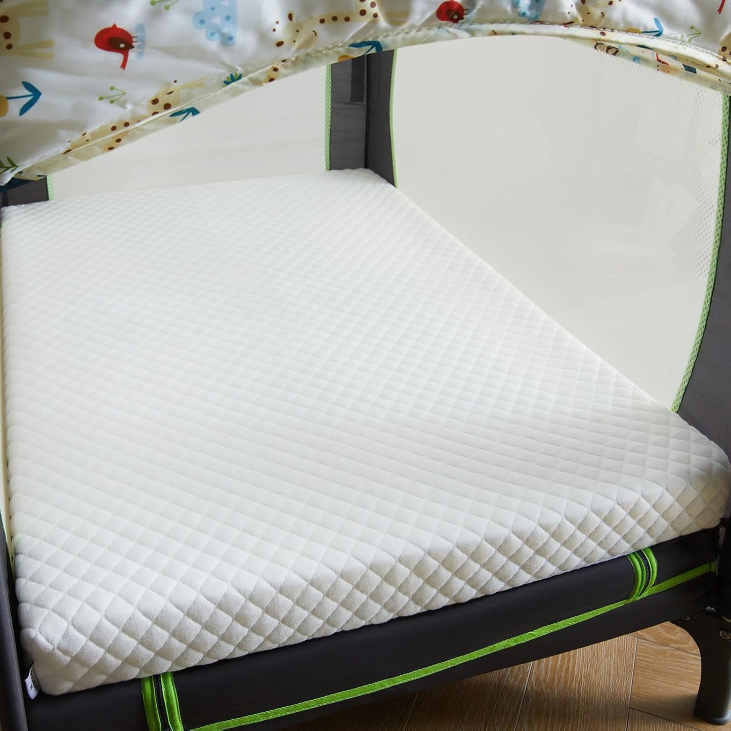 LILNAP Waterproof Pack and Play Mattress for Comfortable Naps