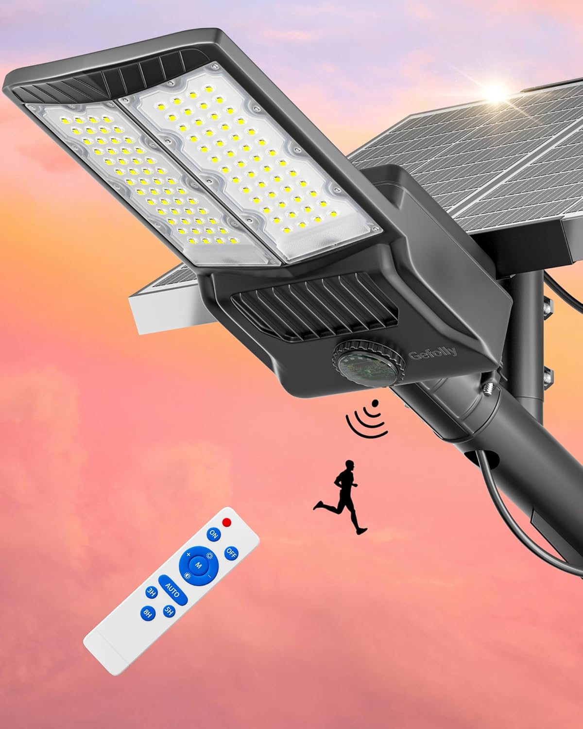 Gefolly SL-10000W Solar Street Lights for Outdoor Security Use