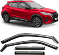 Voron Glass In-Channel Rain Guards for Nissan Kicks 2018-2024 - 4pc