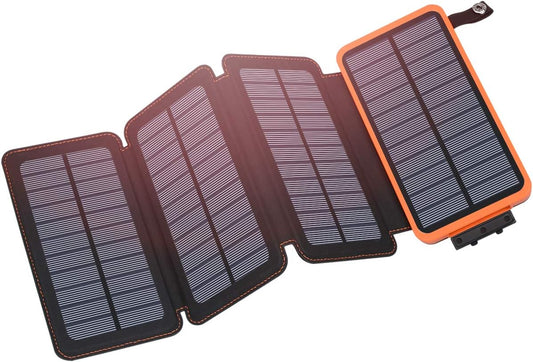 Hiluckey Solar Charger - 25000mAh Fast Charging Power Bank