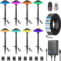 SUNVIE All-in-One RGBW Landscape Lighting Kit, 8 Pack - Color Changing