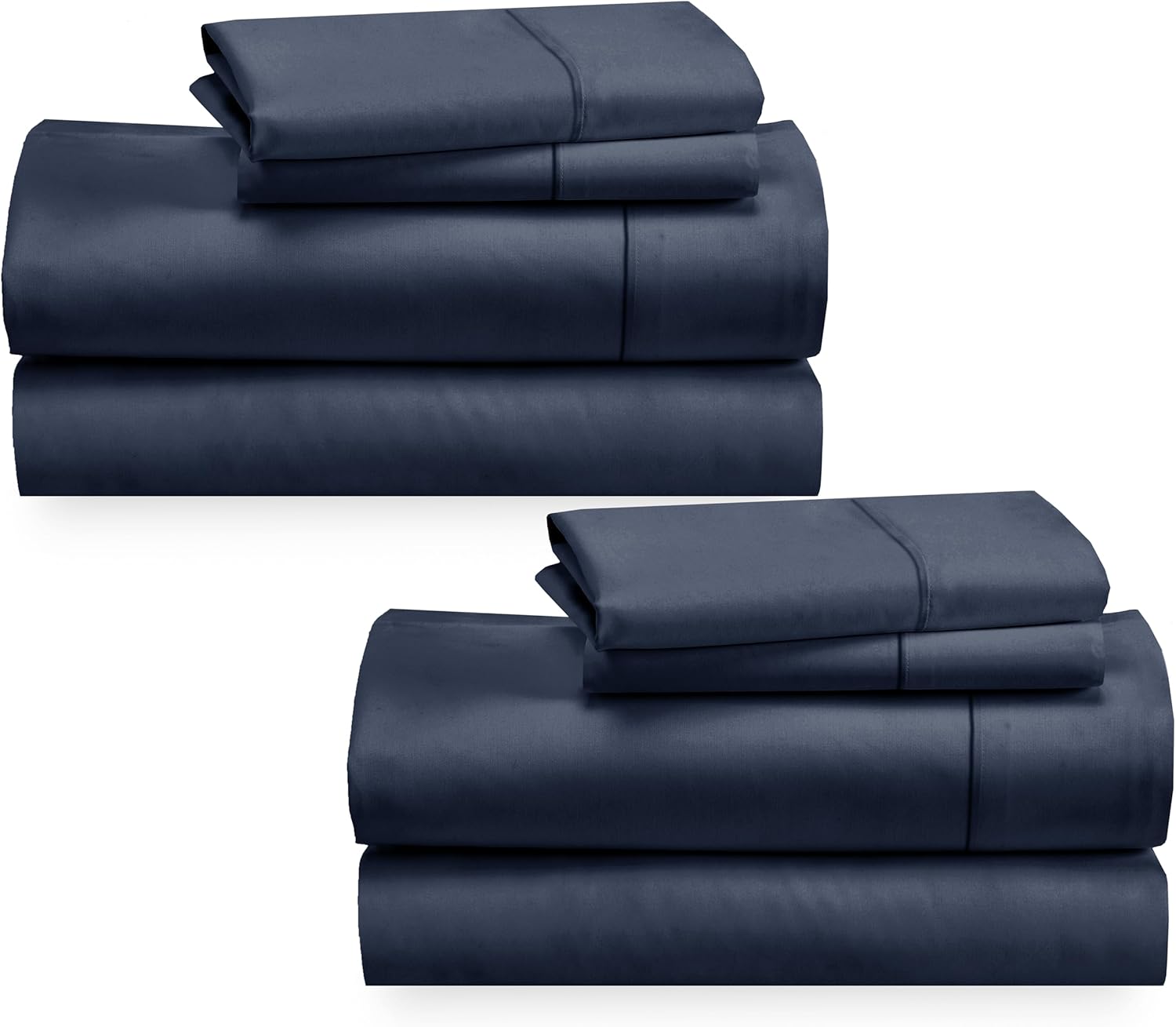 2-Pack Full Size Bed Sheets - 400 Thread Count Cotton Sateen