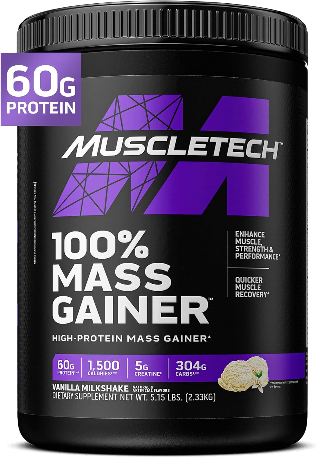 MuscleTech High Protein Mass Gainer for Weight Gain & Muscle