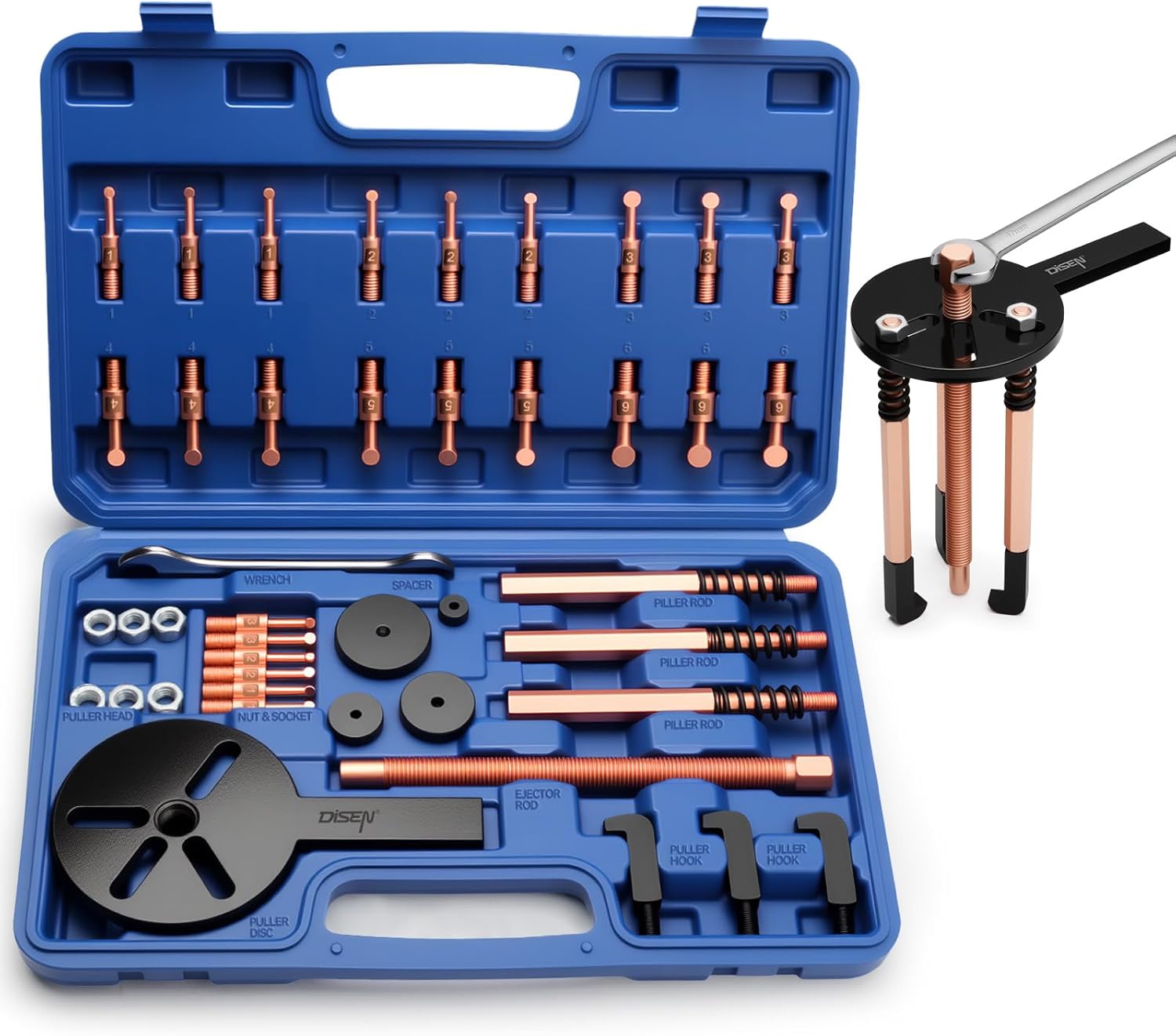 DISEN Bearing Puller Set 36-in-1 for Efficient Bearing Removal
