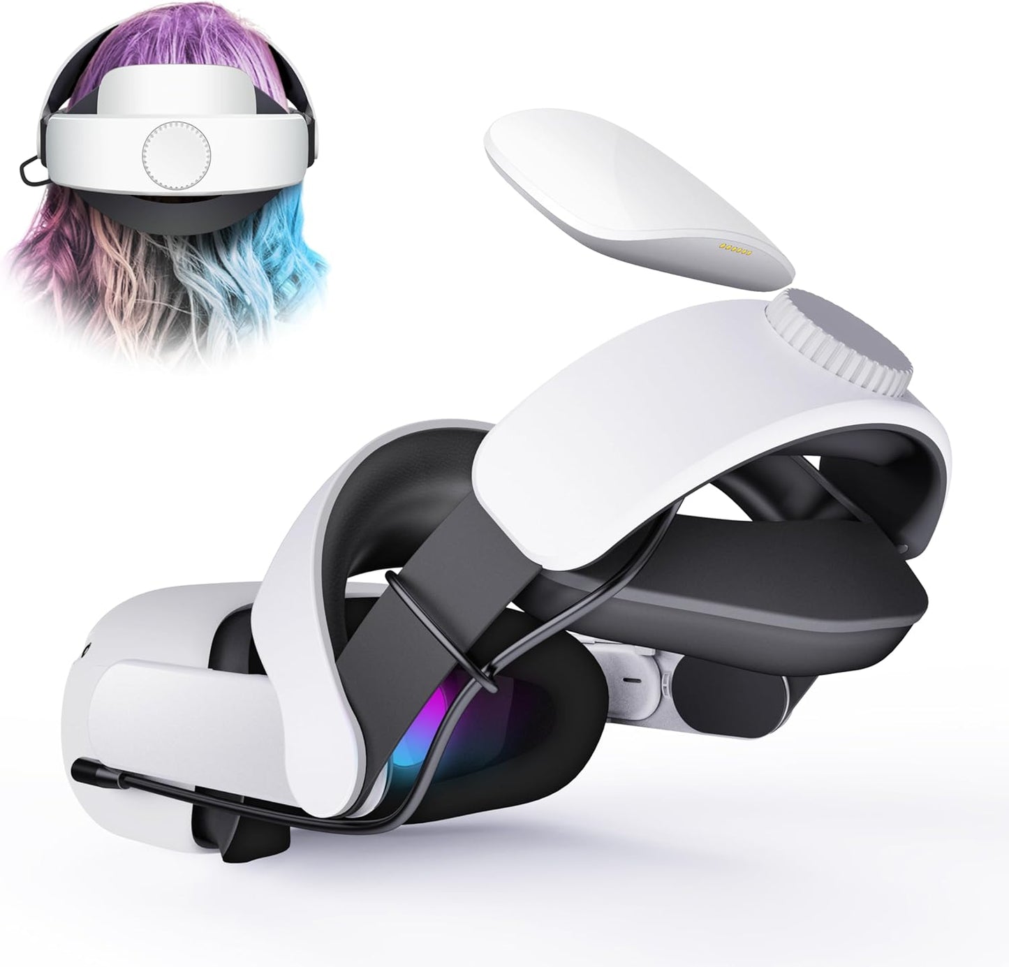 Enhanced Head Strap with Battery for Oculus Quest 2 Comfort