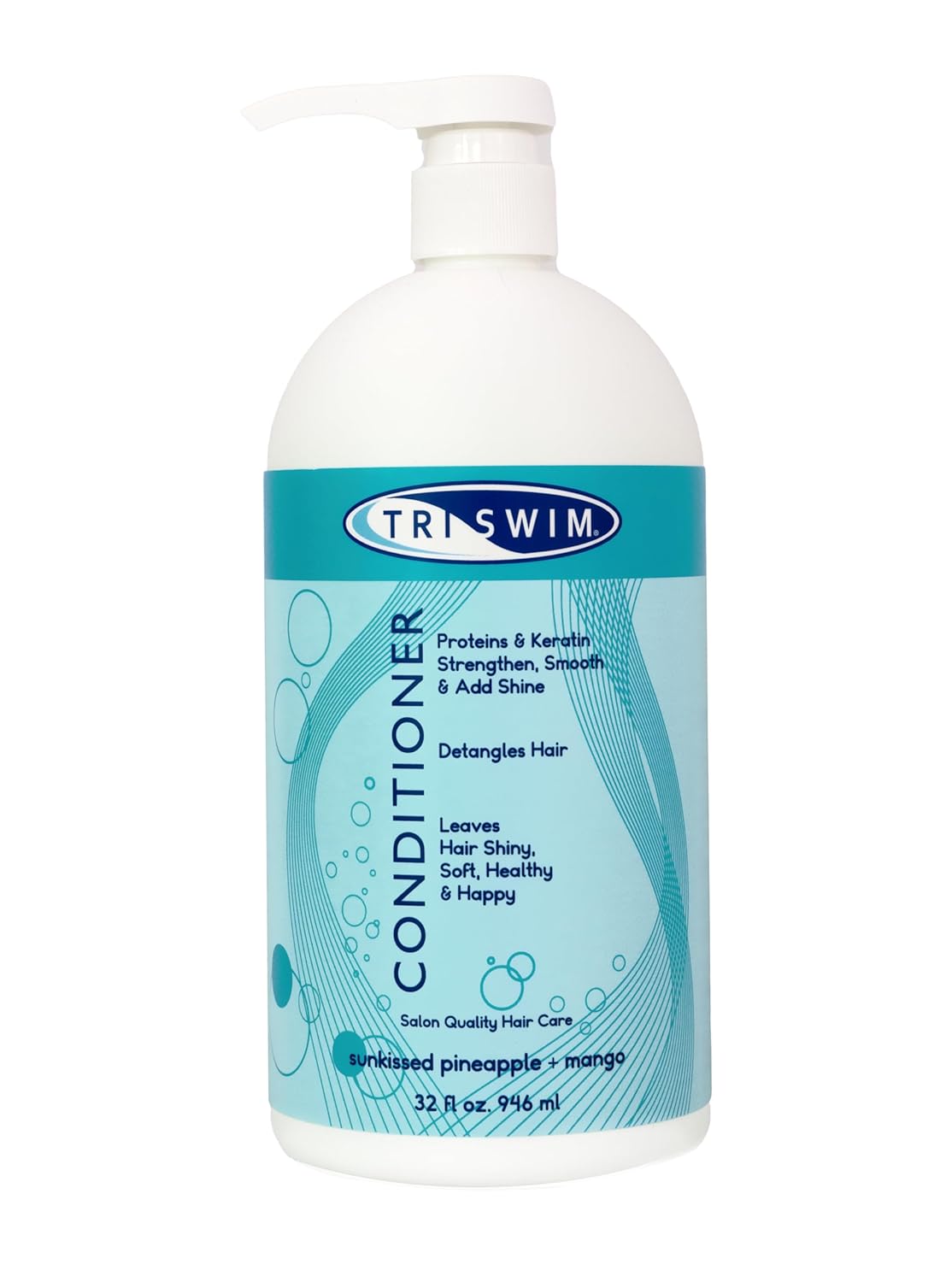 TRISWIM Swim Conditioner 32oz Hydrates & Strengthens Hair