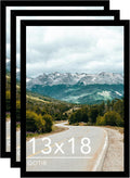 13x18 Picture Frame Black 3 Pack - Wall Hanging Photo Frame