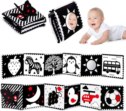 Thremhoo High Contrast Soft Book: Boost Baby Brain Development