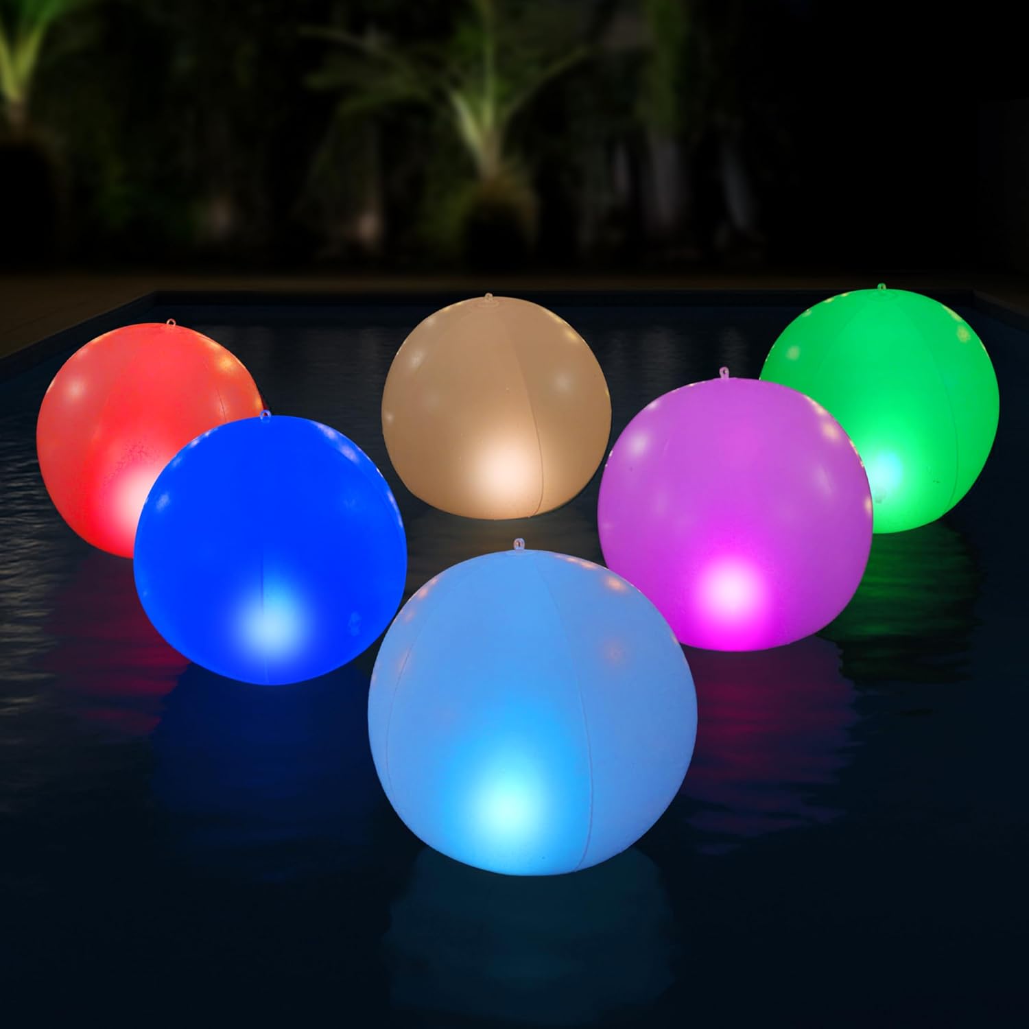 NAYUNA Solar LED Floating Pool Lights - 14-Inch Color-Changing Balls