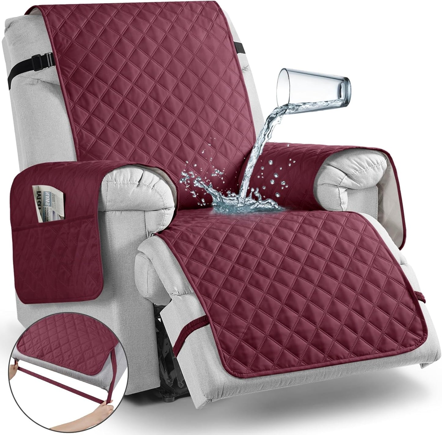Non-Slip Recliner Chair Cover: Pet-Friendly & Washable!