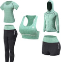Women 5 Piece Workout Clothes Set - Versatile Gym & Yoga Outfit