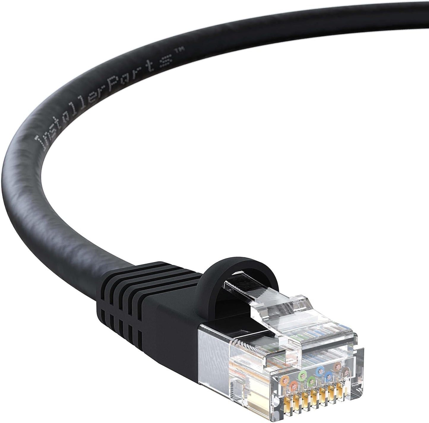 InstallerParts CAT6 Cable UTP Booted Black 20 FT 10Gbps Performance