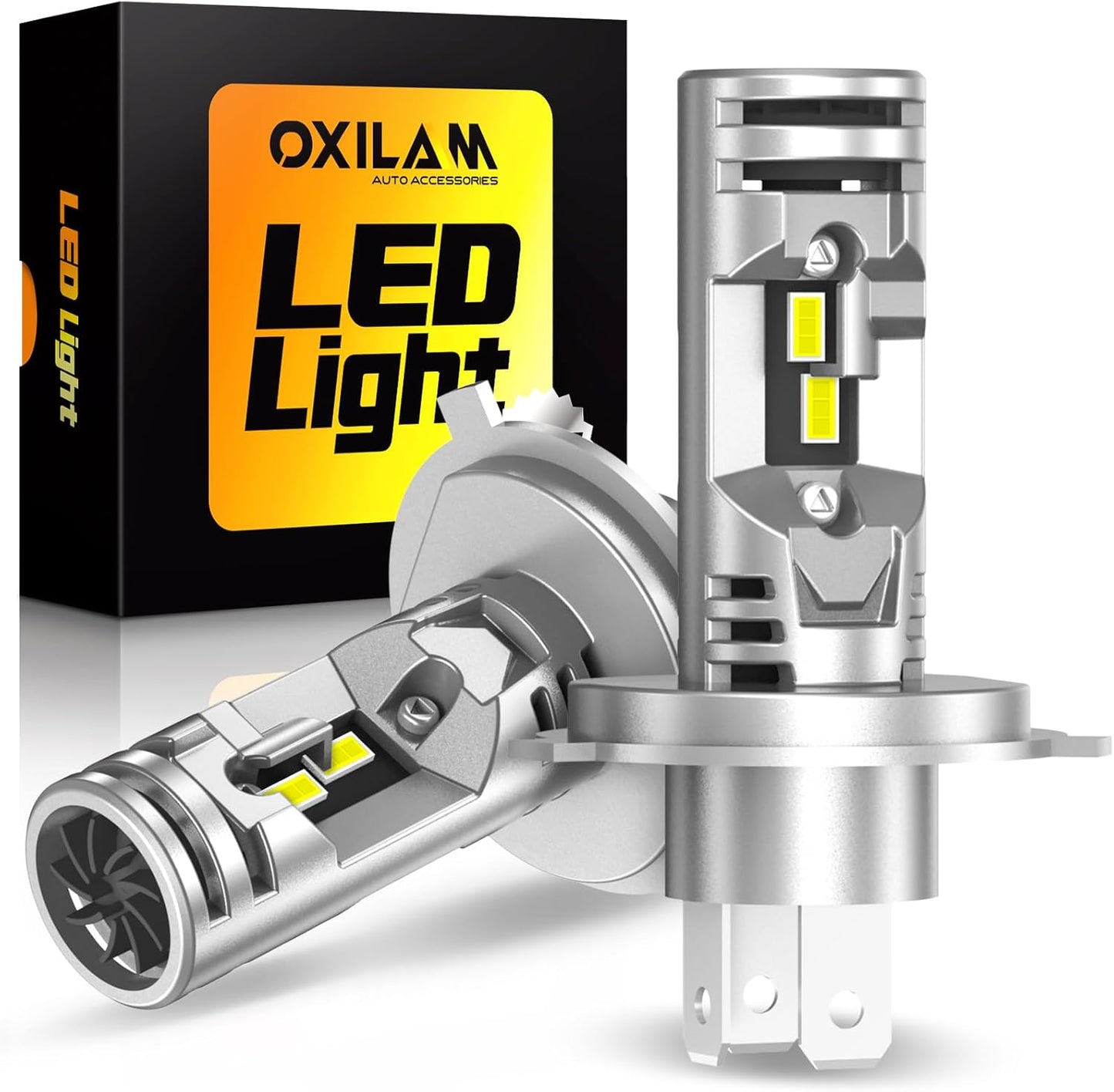 OXILAM H4 9003 Bulb Pack: 700% Brighter, 6500K Xenon White