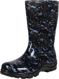 Asgard Women's Mid Calf Rain Boots Printed Waterproof (Style XS7N)