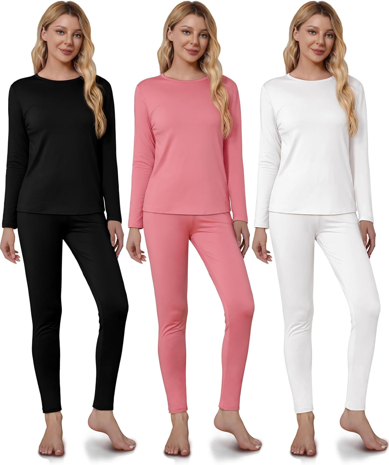 VZV 3 Set Thermal Underwear for Women - Fleece Lined Comfort