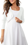 U.Vomade Women's Cropped Cardigan Bolero Shrug Open Front - Elegant