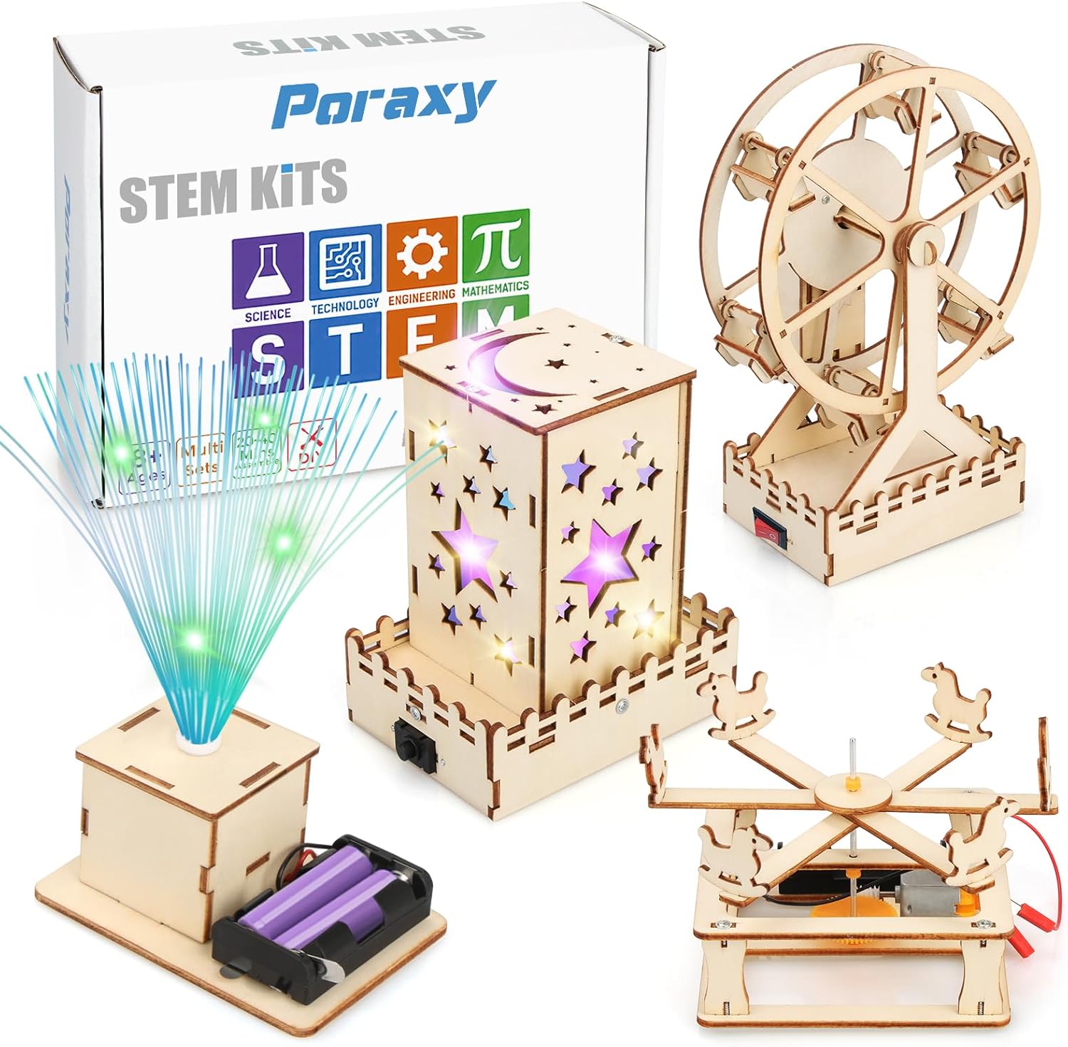 Poraxy 4-in-1 STEM Kit: Educational Fun for Ages 8-13