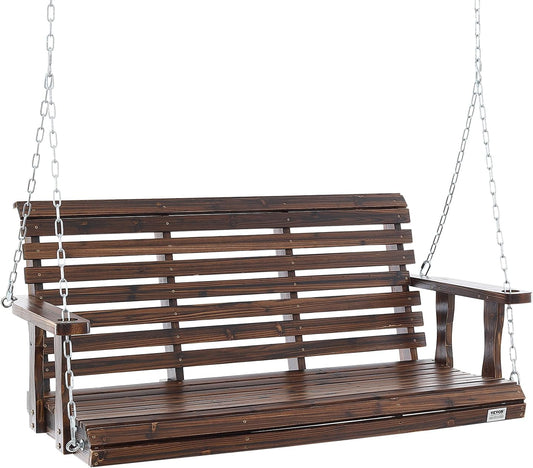 VEVOR Outdoor Wooden Porch Swing for Patio and Garden Use