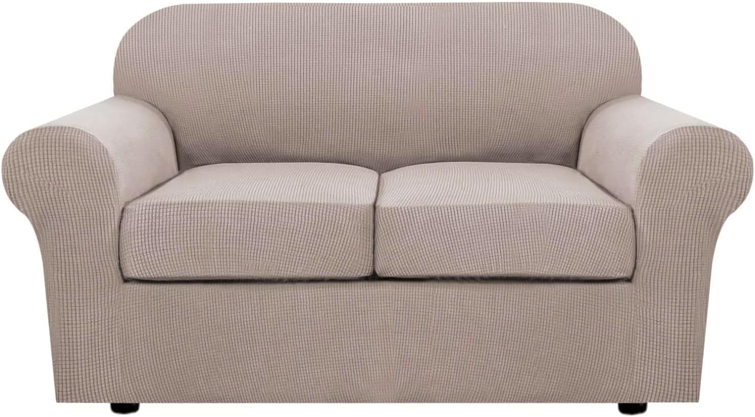 H.VERSAILTEX 3 Piece Stretch Sofa Covers for Loveseat Couch