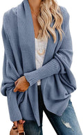 Mafulus Oversized Chunky Knit Kimono Cardigan - Cozy Layering