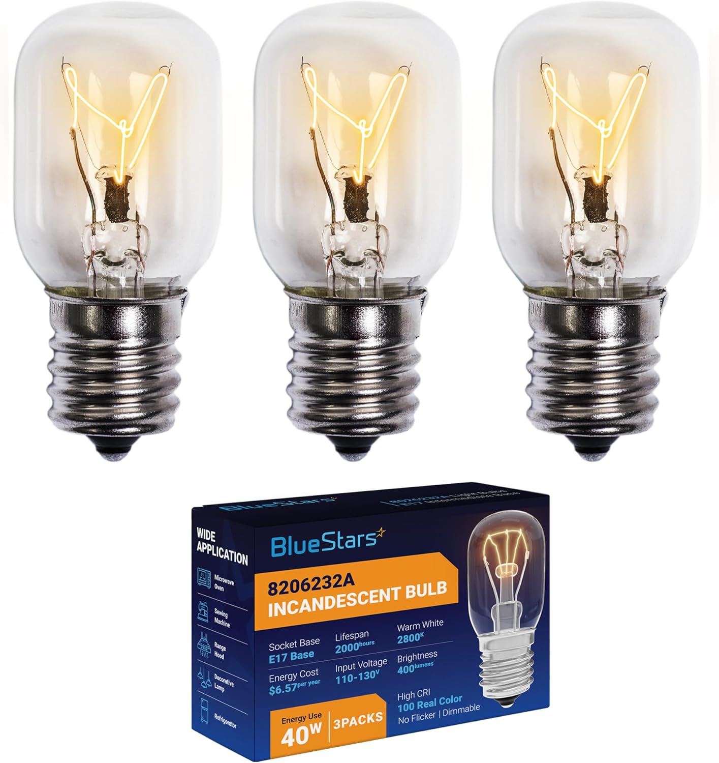 Whirlpool Microwave Bulb Replacements - 3 Packs