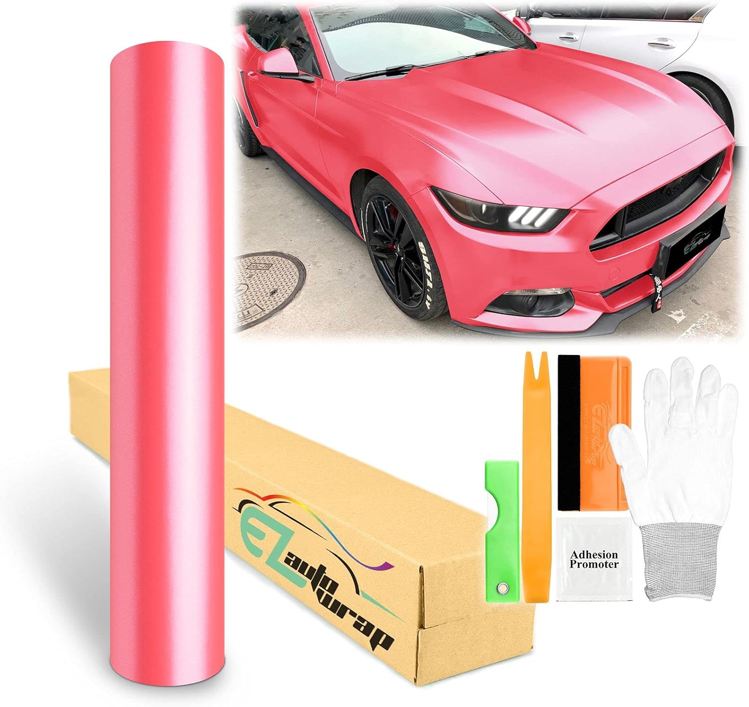 60in Pink Matte Metallic Satin Vinyl Wrap for Car DIY Projects
