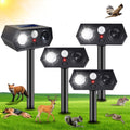 4Pack Solar Ultrasonic Animal Repellent for Yard Protection