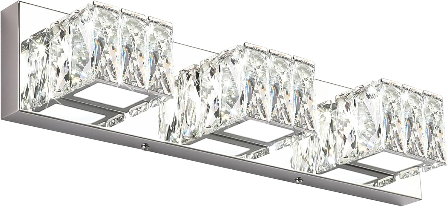 Modern Bathroom Vanity Lights with Crystal Design for Elegance
