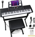 Ktaxon 61 Key Keyboard Piano with Headphones and Microphone Set