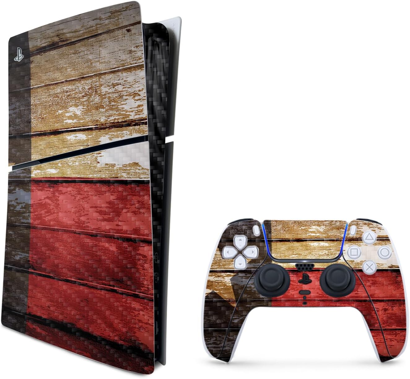 MightySkins Carbon Fiber Skin for PS5 Slim Digital Edition Bundle