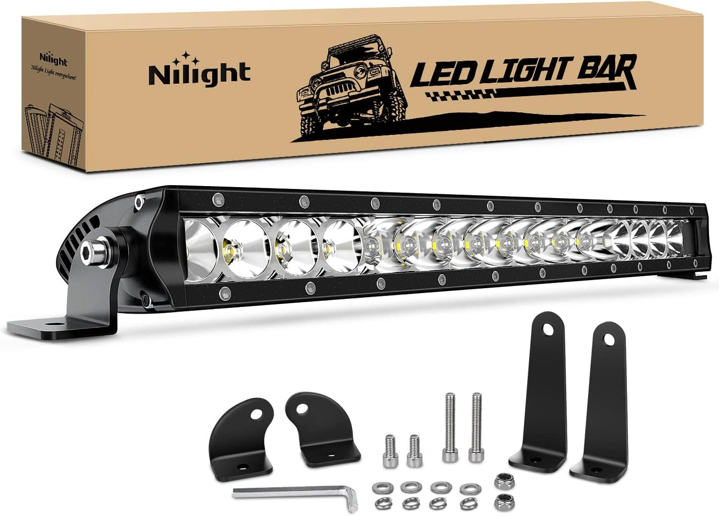 Nilight 21in 100W LED Light Bar for Off Road Vehicles