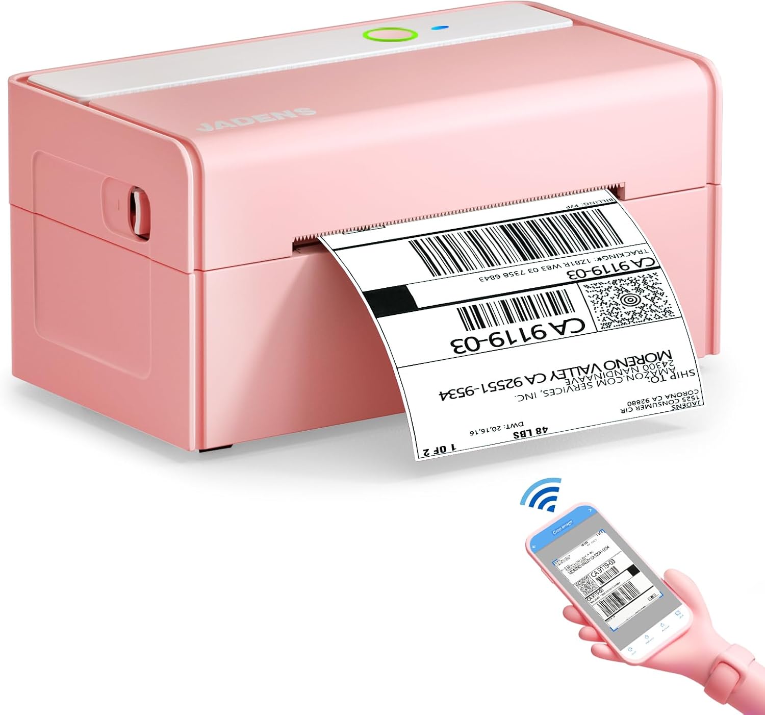 JADENS Wireless Shipping Label Printer - Versatile & Stylish!