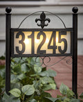 Solar Metal Address Signs for Yard with Customizable House Numbers