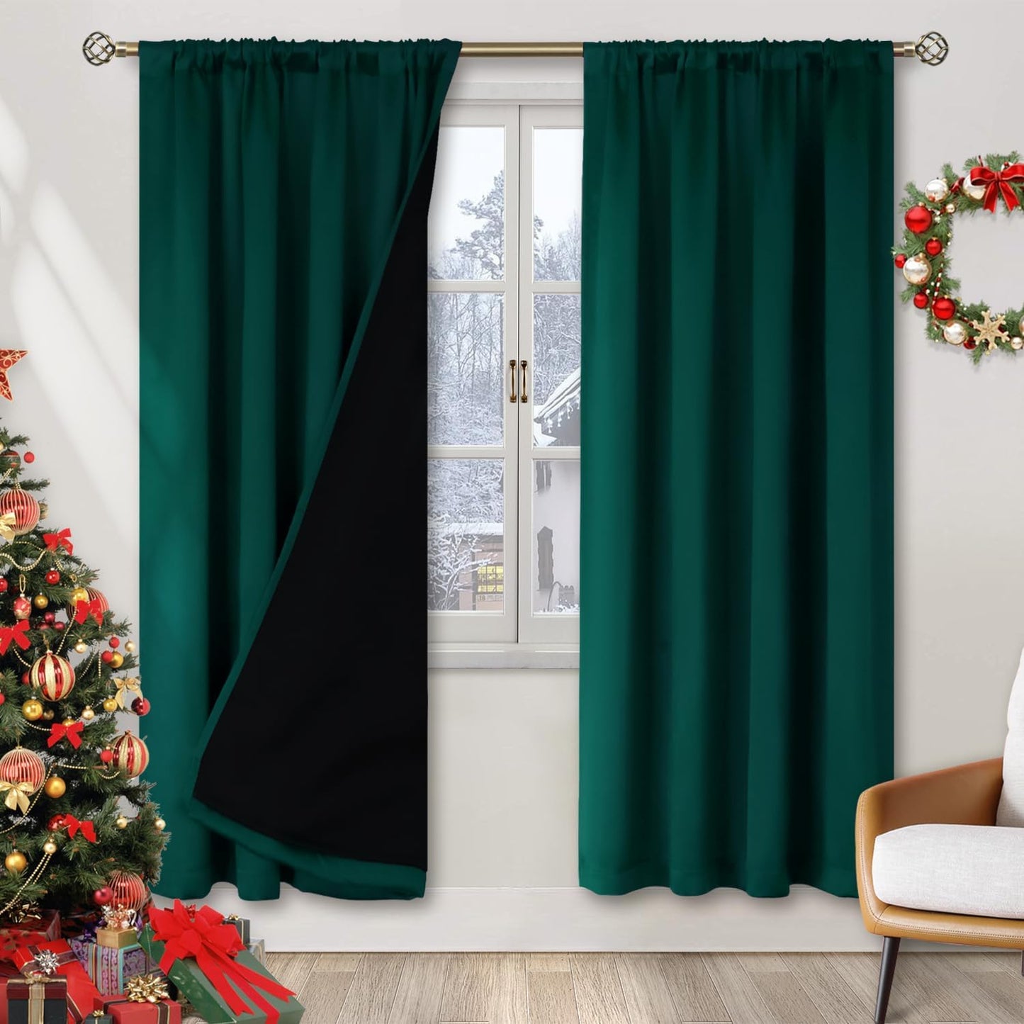 BGment Full Blackout Curtains for Living Room 72 Inch Length