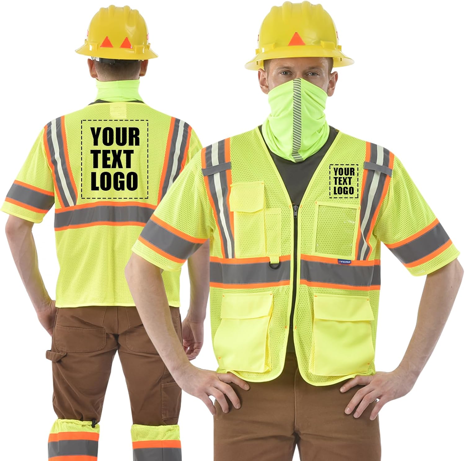 Custom Logo High Visibility Reflective Safety Vest for Work