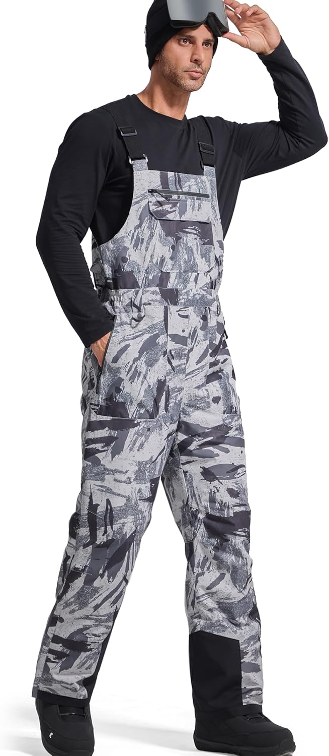 FREE SOLDIER Mens Snow Bibs Ski Pants for Ultimate Comfort