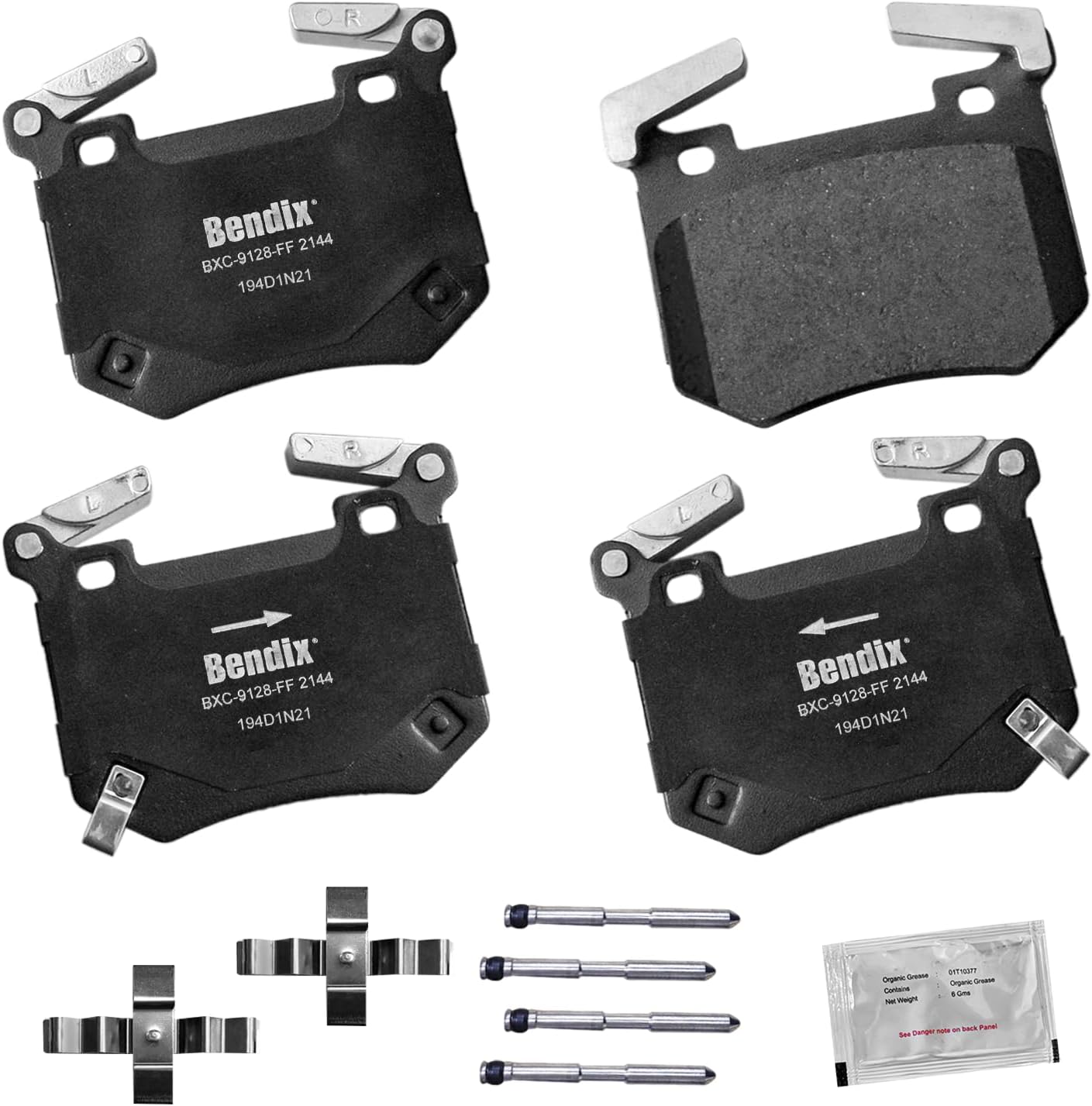 Bendix Priority1 CFC2144 Ceramic Rear Brake Pads for Genesis G70
