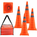 VEVOR Safety Cones 28 in Collapsible 4-Pack - High Visibility Traffic