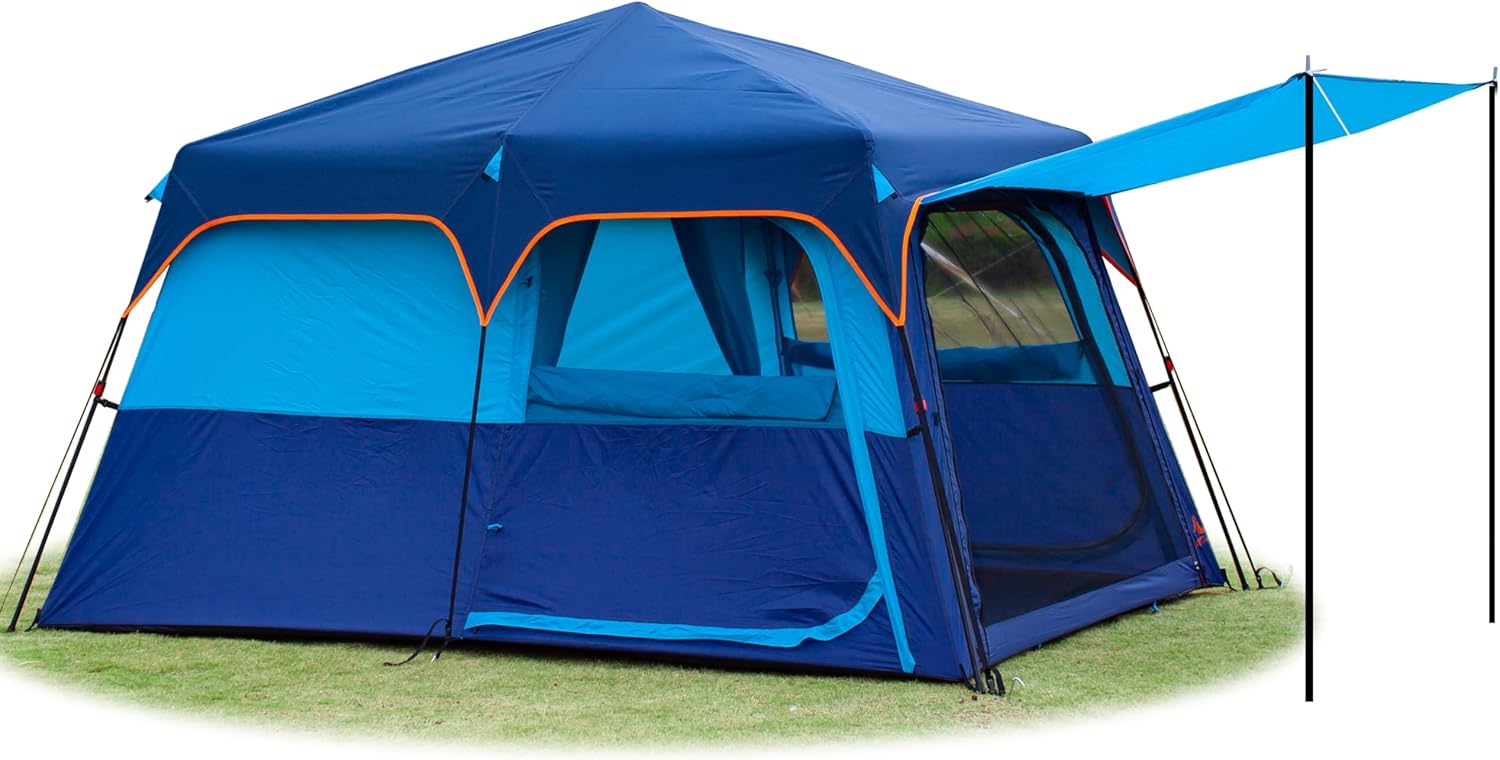KTT Large Tent for 6-8 People - Waterproof Family Cabin Tent