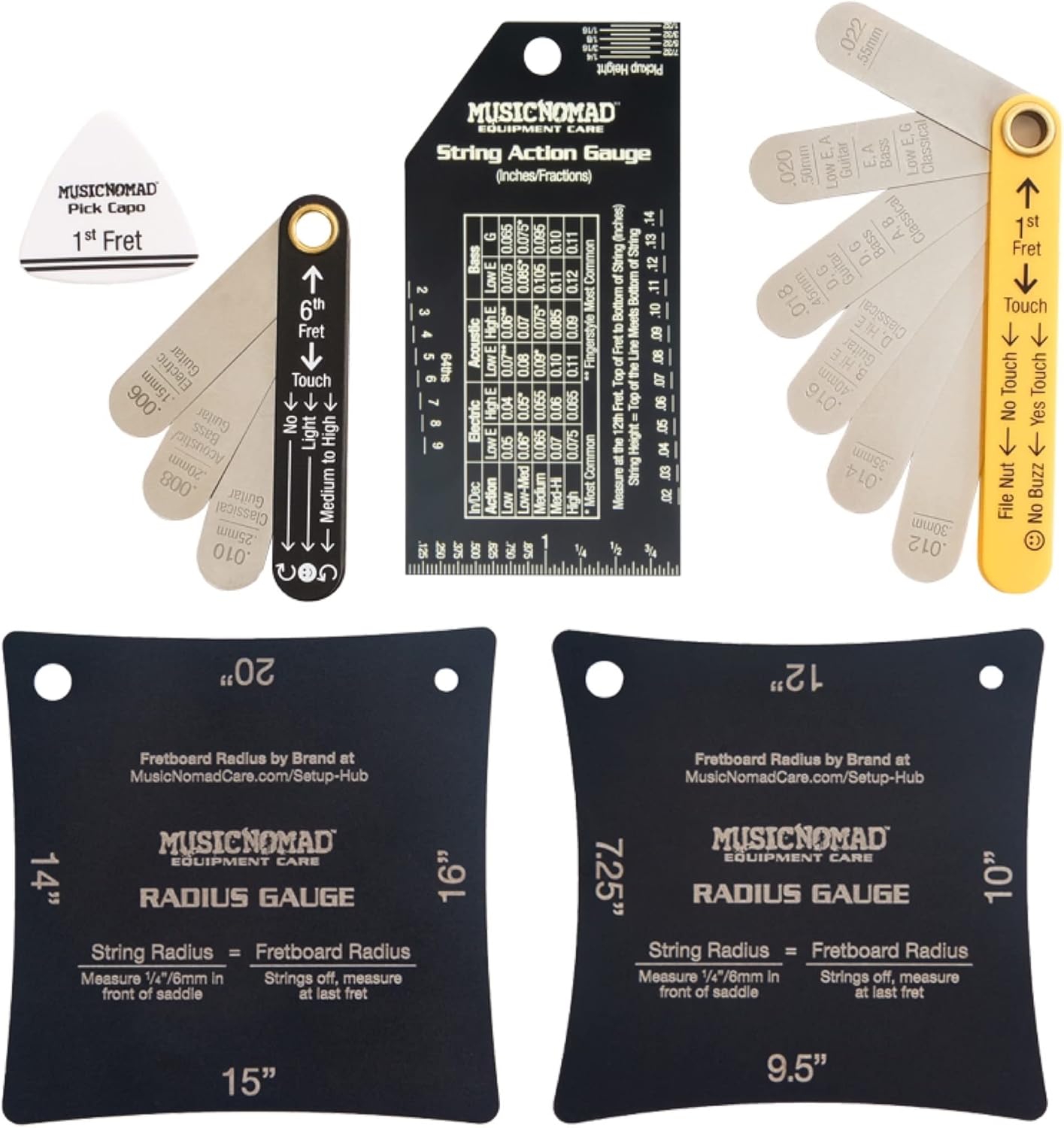 Ultimate Guitar Setup: Precision Gauge Tool Set + Instructional Booklet (MN604)