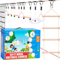 Ninja Warrior Obstacle Course for Kids - 2 x 50 ft Slacklines, 880 lb